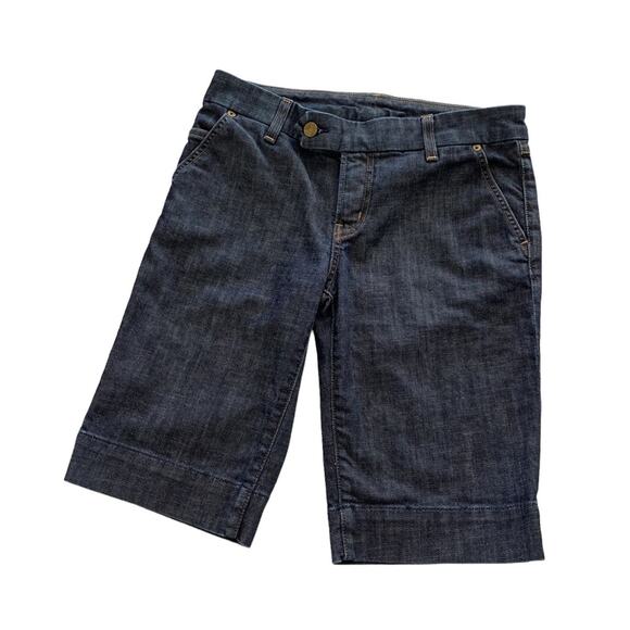 Citizens of Humanity Womens Y2K Blue Dark Wash Denim Bermuda Jean Shorts Size 28 - Picture 1 of 9
